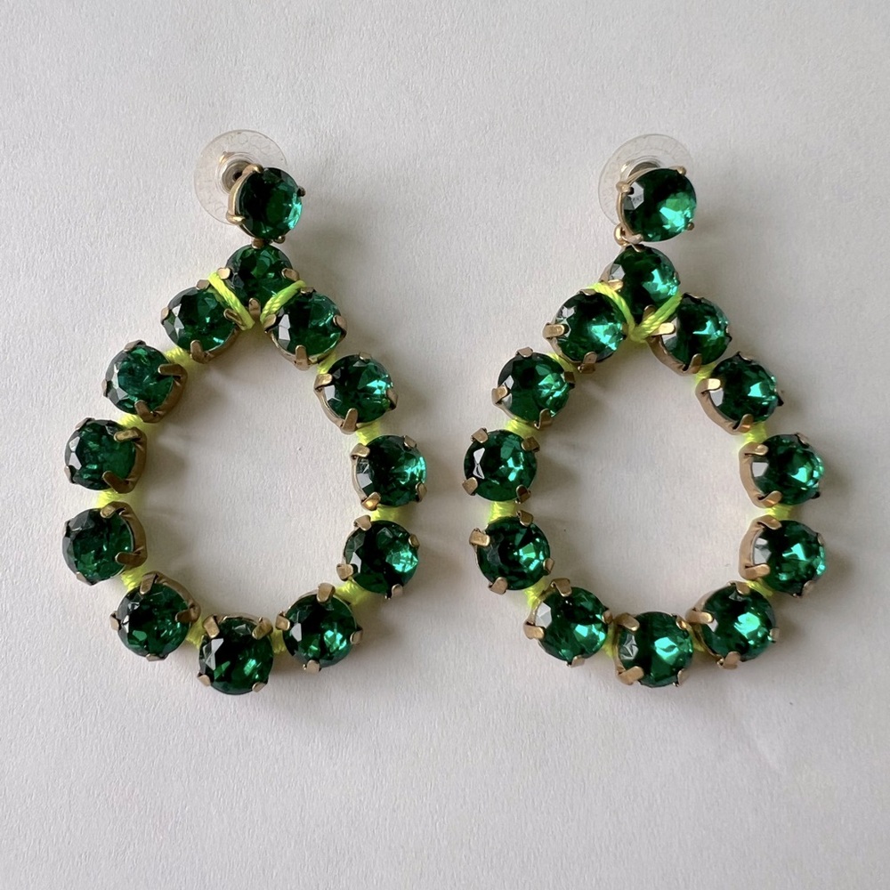 Stella & Dot Neon Dream Green Earrings